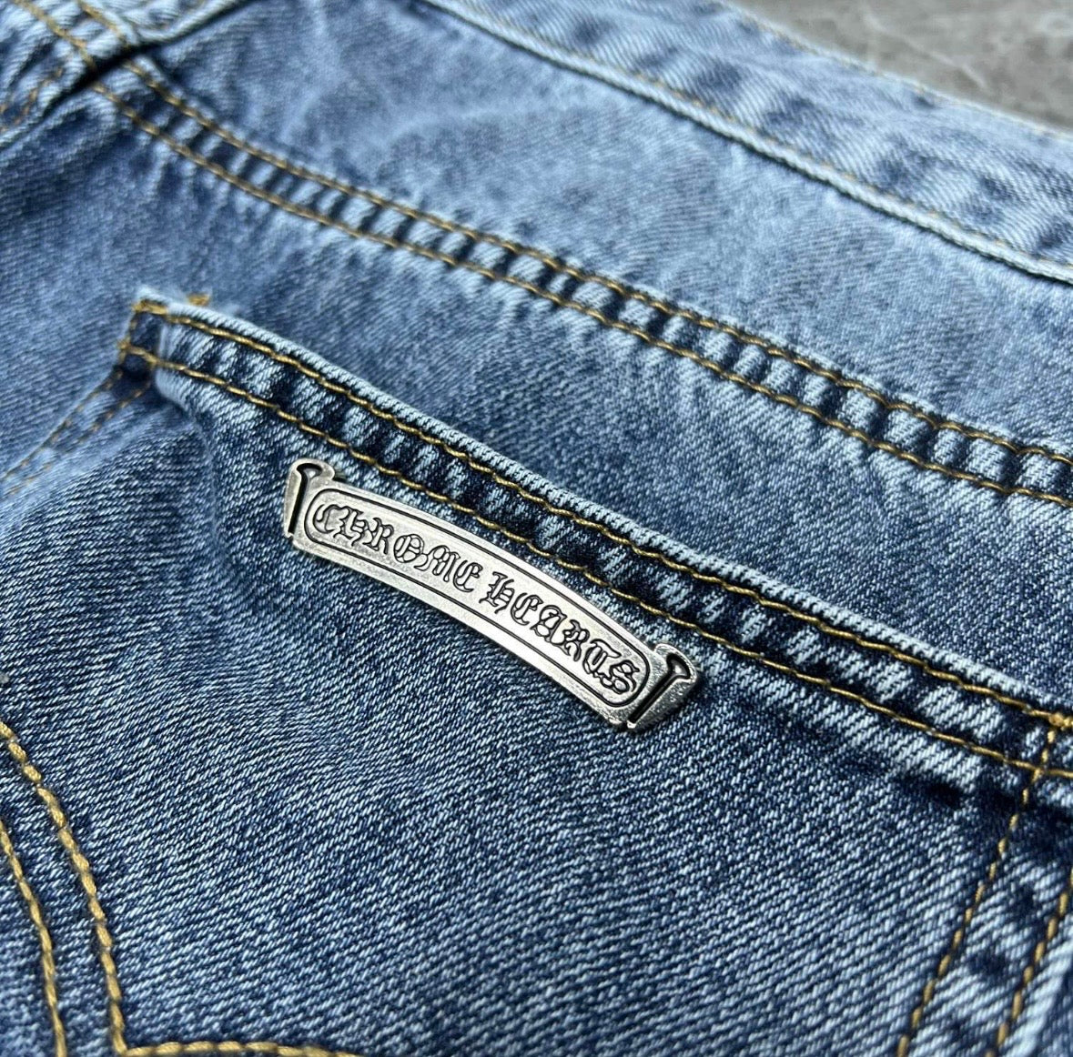 Black Cross Patchwork Jorts