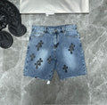 Black Cross Patchwork Jorts