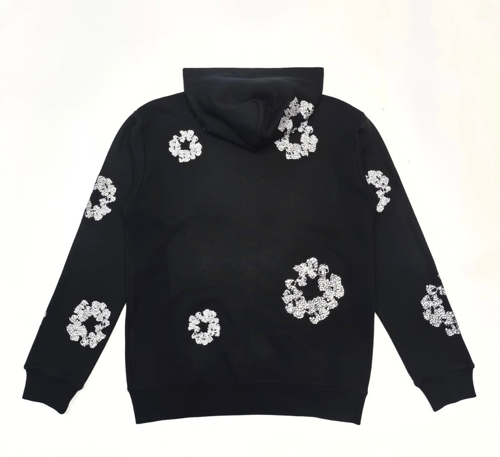 Black/Silver VVS Zip up Denim Tears Hoodie💎