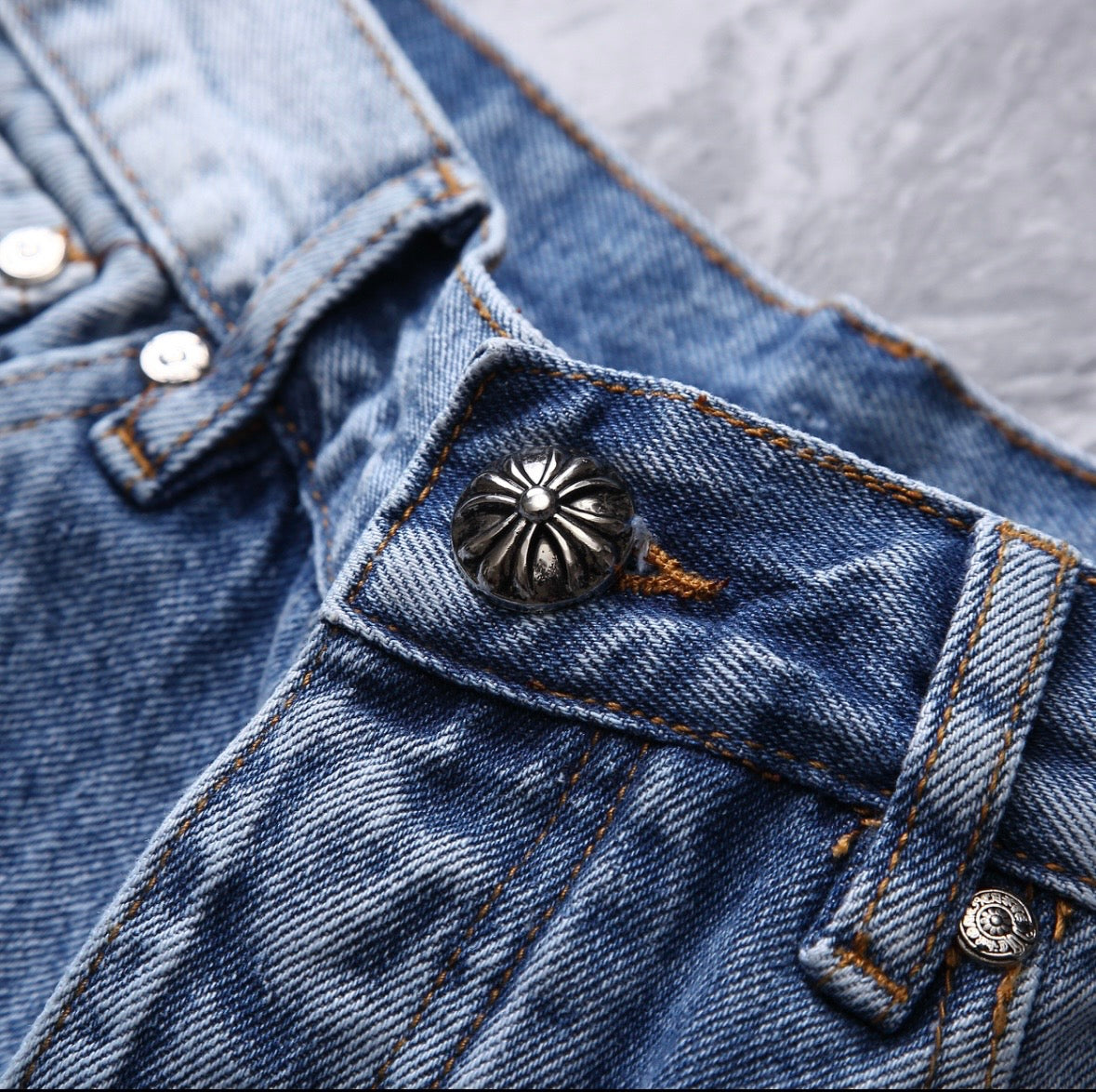 Bleached-Washed Patchwork Jorts