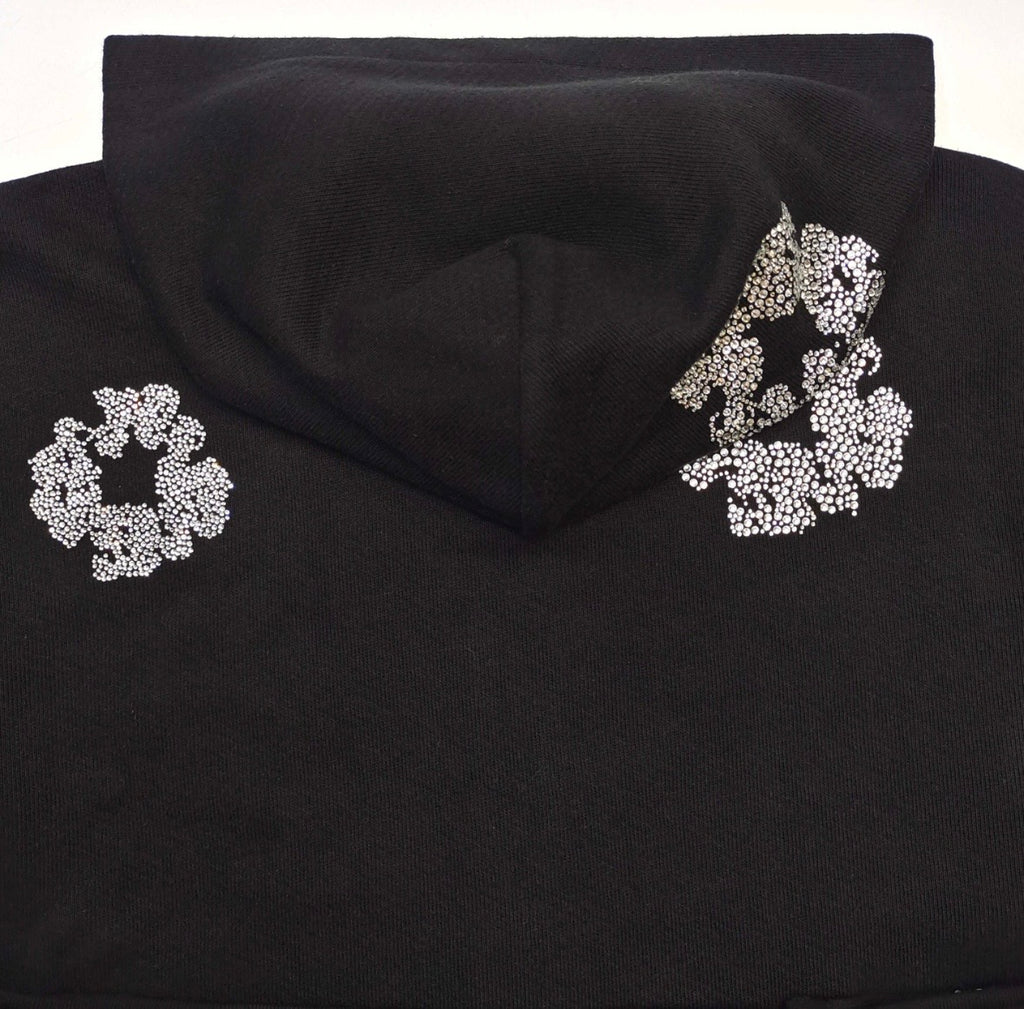 Black/Silver VVS Zip up Denim Tears Hoodie💎