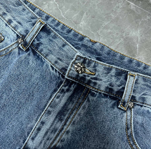 Black Cross Patchwork Jorts