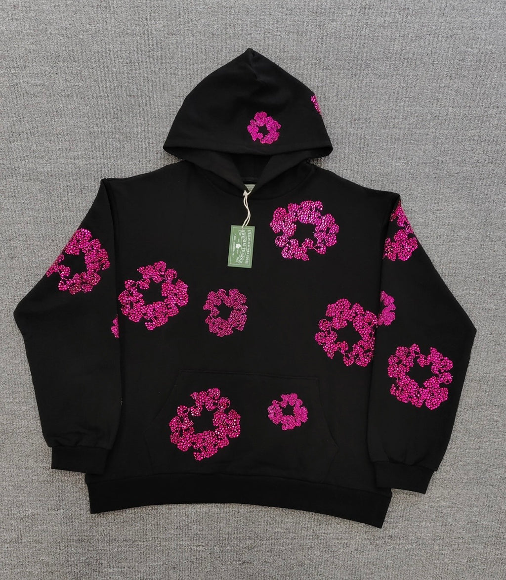 Black/Pink VVS Denim Tears Hoodie💎