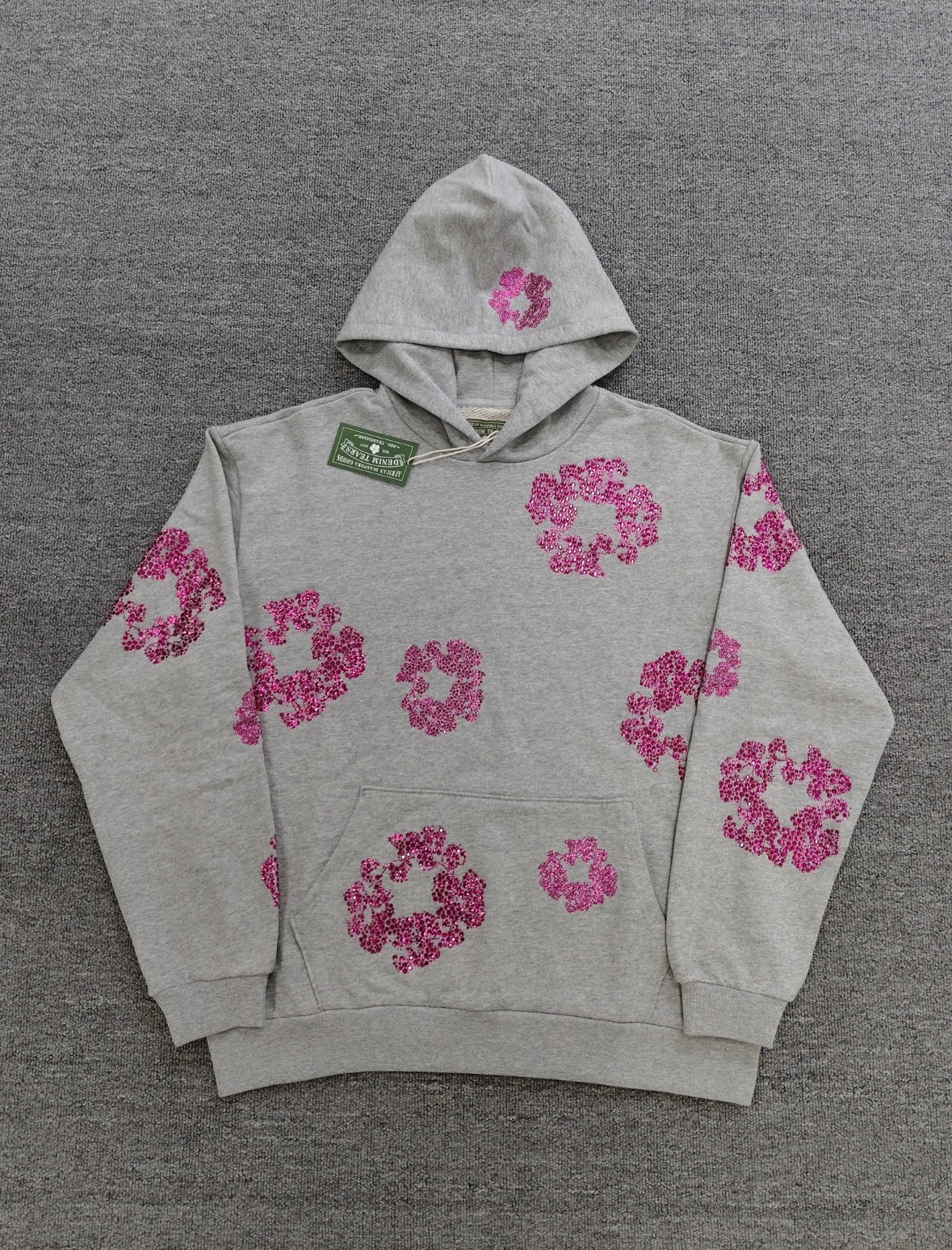 Gray/Pink VVS Denim Tears Hoodie💎