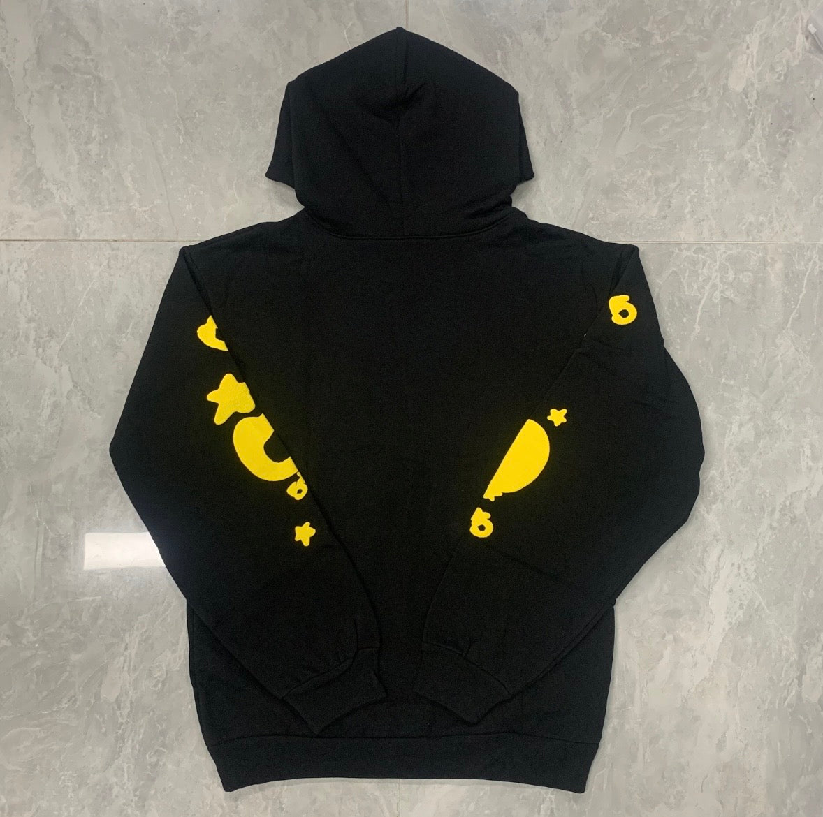 Black/Yellow SP5DER Hoodie