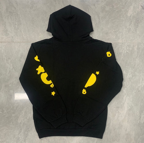 Black/Yellow SP5DER Hoodie