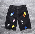 Black Multicolor Jorts