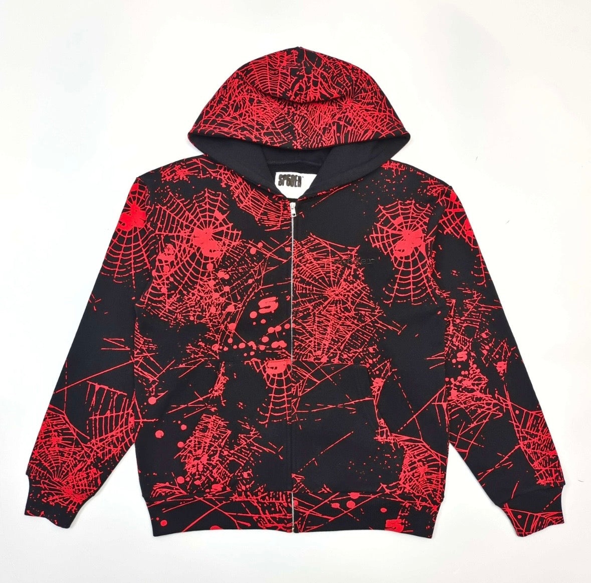 Red/Black Puff Print SP5DER Hoodie